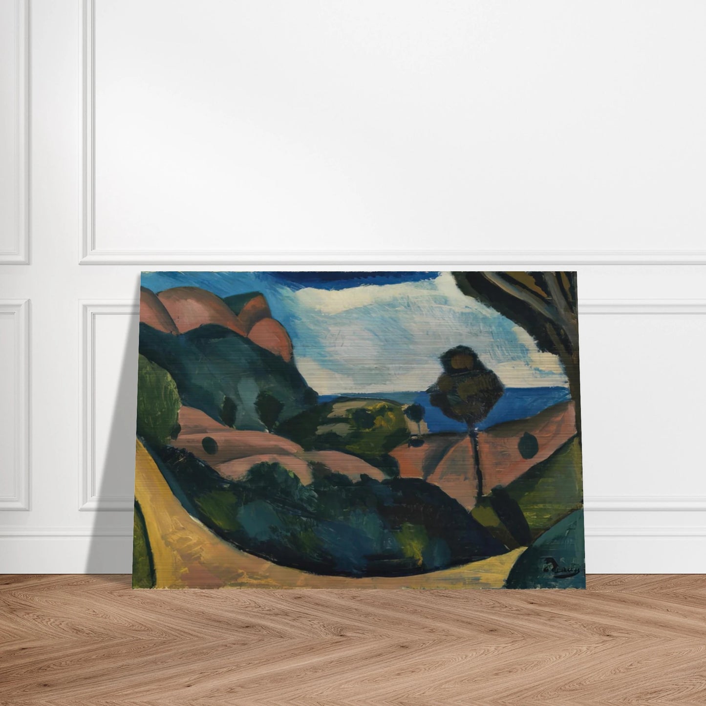 LANDSCAPE NEAR CASSIS 1907 - Andre Derain Brushed Aluminum Print - 70x100 cm / 28x40 inches | Andre Derain Aluminum Print | Andre Derain Prints