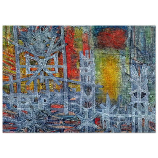 Silence at Sharpeville - 1962 - Jimmy Ernst Brushed Aluminum Print - 70x100 cm / 28x40 inches | Jimmy Ernst Aluminum Print | Jimmy Ernst Prints