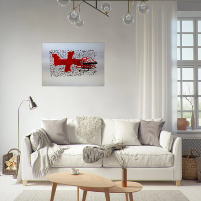 JAMBE ET CHIFFRES 1984 - Antoni Tapies Brushed Aluminum Print - 70x100 cm / 28x40 inches | Antoni Tapies Aluminum Print | Antoni Tapies Prints