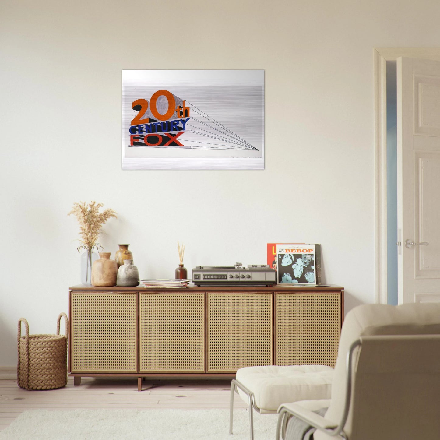 TRADEMARK 4 1962 - Edward Ruscha Brushed Aluminum Print - 70x100 cm / 28x40 inches | Edward Ruscha Aluminum Print | Edward Ruscha Prints