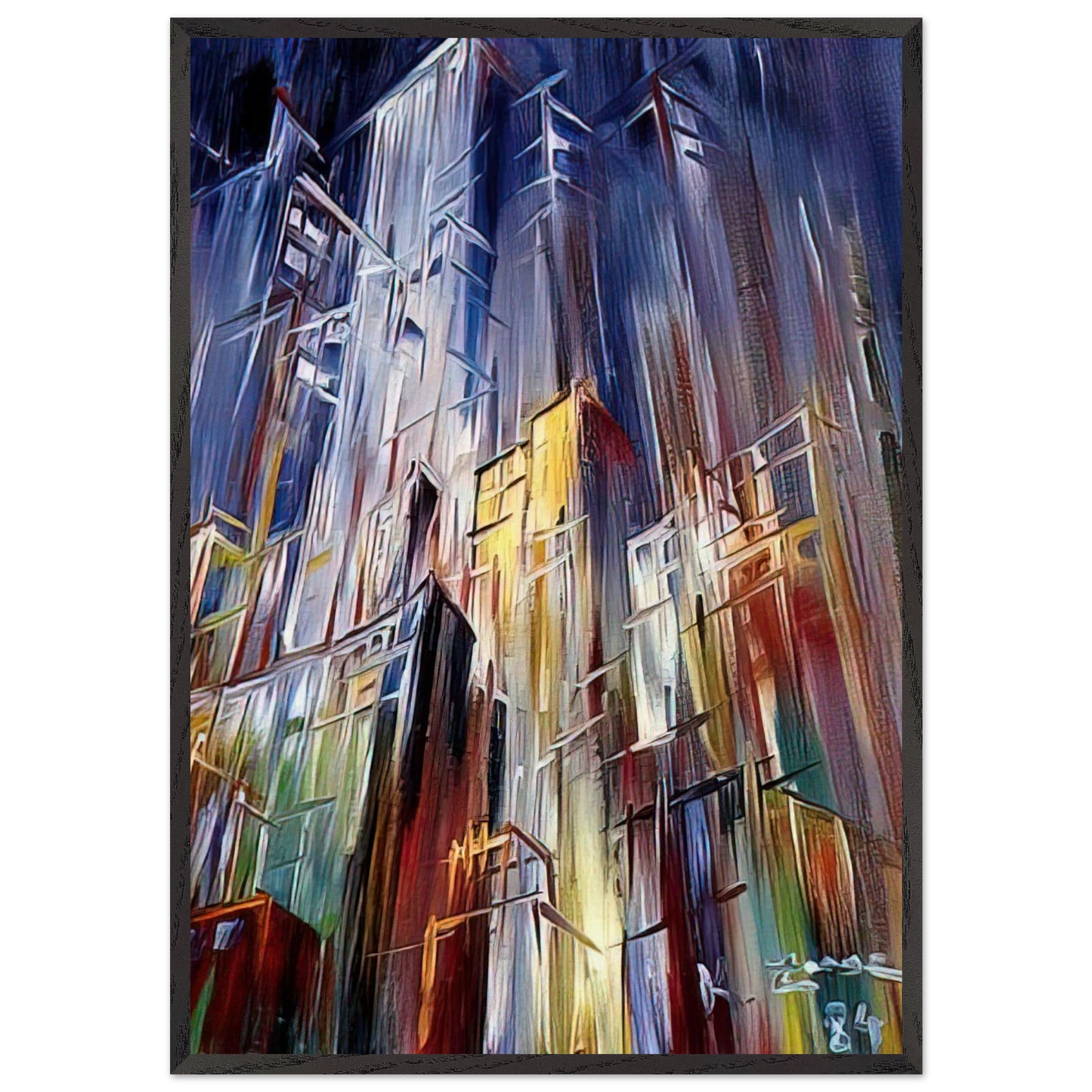 Growth N2 - Konrad Zuse 70x100 cm / 28x40 inches Framed Art Print – Black Wooden Frame