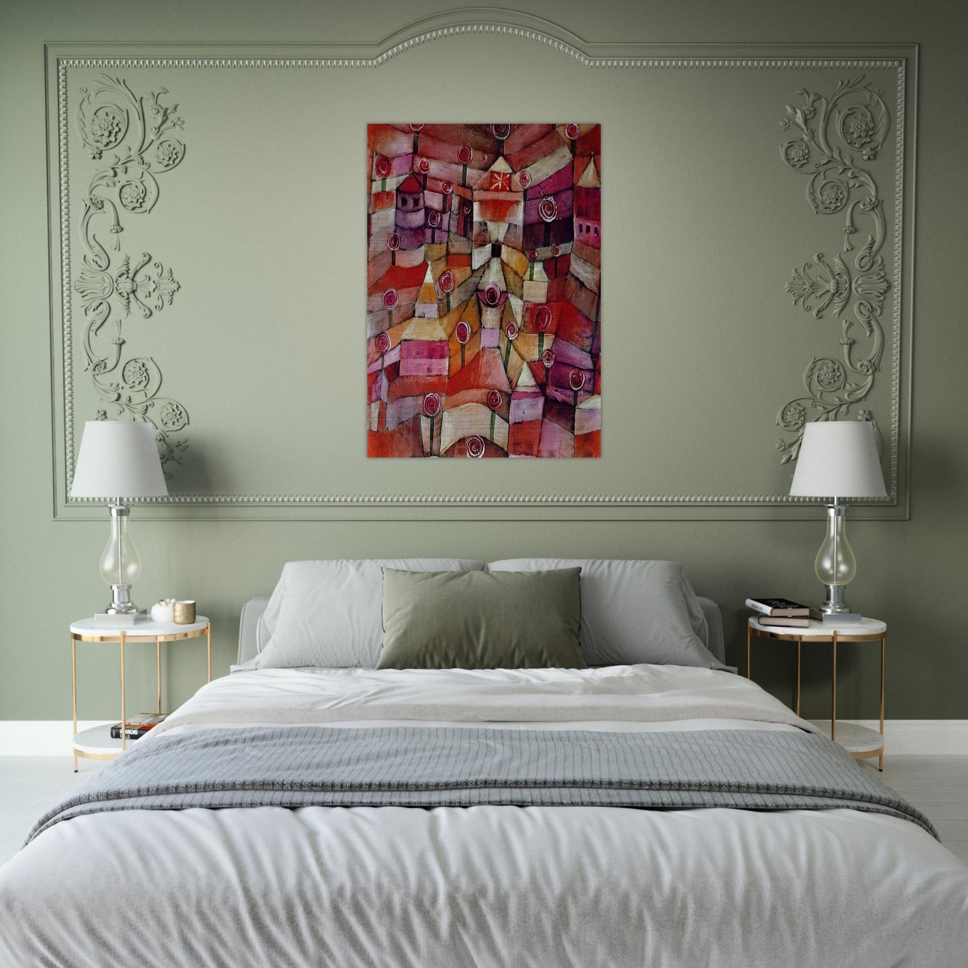 ROSE GARDEN 1920 - Paul Klee Brushed Aluminum Print - 70x100 cm / 28x40 inches | Paul Klee Aluminum Print | Paul Klee Prints