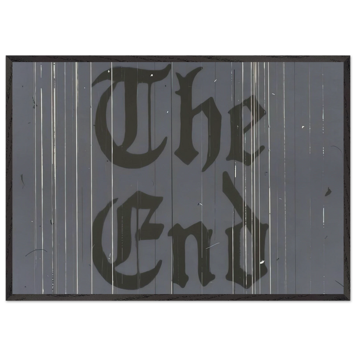 THE FINAL END 1991 - Edward Ruscha 70x100 cm / 28x40 inches Framed Art Print – Black Wooden Frame