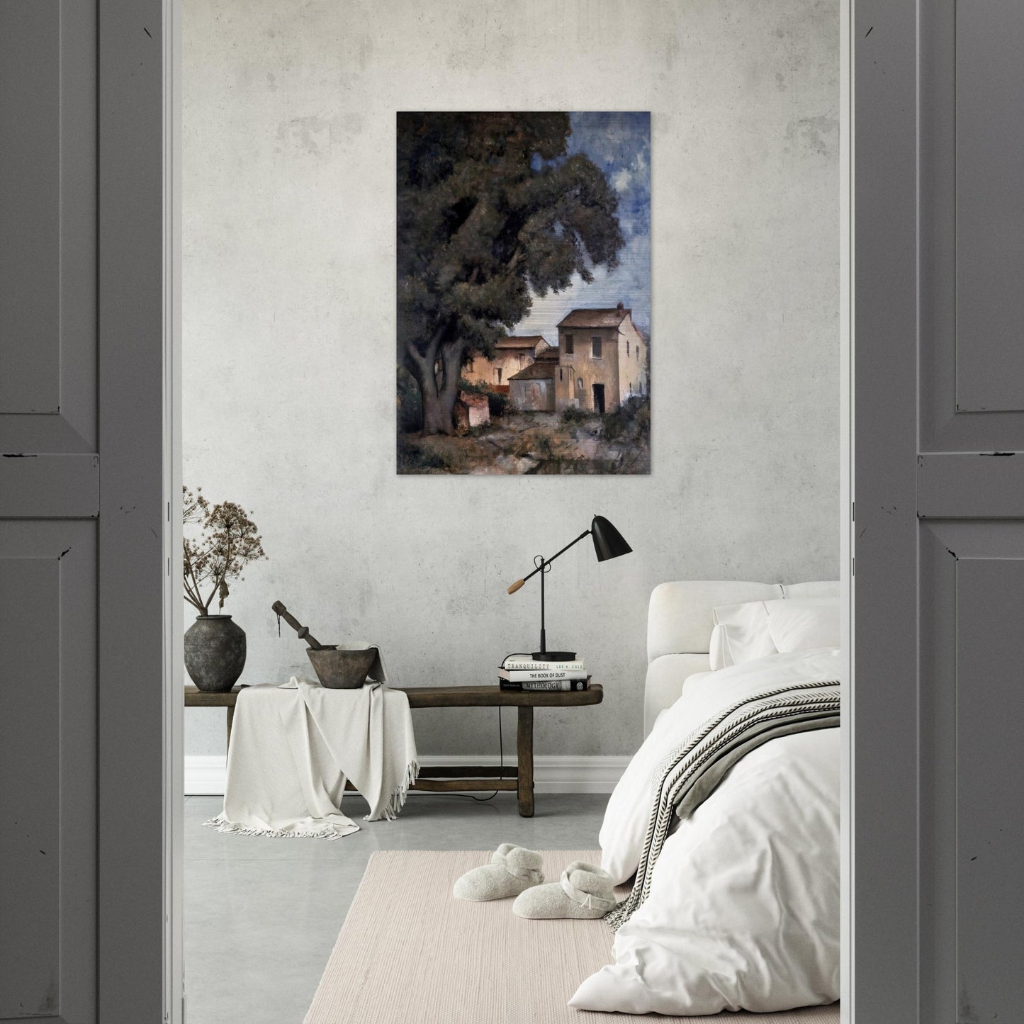 MERIGGIO 1927 - Carlo Carra Brushed Aluminum Print - 70x100 cm / 28x40 inches | Carlo Carra Aluminum Print | Carlo Carra Prints