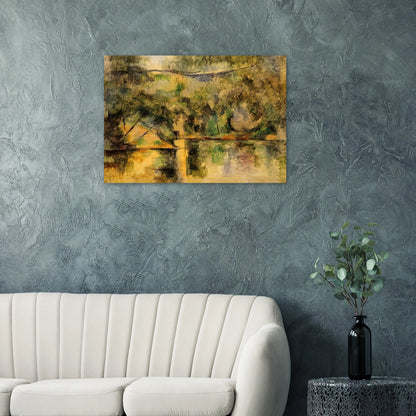 Reflections in the Water - Paul Cézanne Brushed Aluminum Print - 70x100 cm / 28x40 inches | Paul Cézanne Aluminum Print | Paul Cézanne Prints