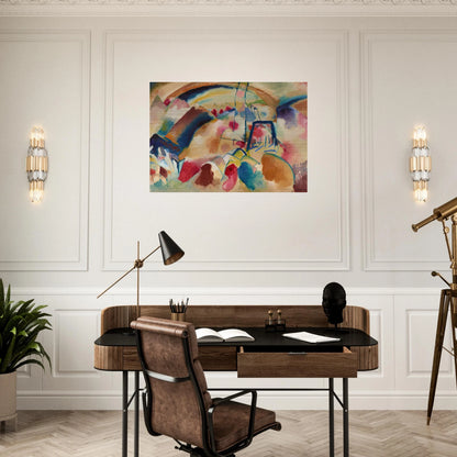 LANDSCAPE WITH CHURCH 1913 - Wassily Kandinsky Brushed Aluminum Print - 70x100 cm / 28x40 inches | Wassily Kandinsky Aluminum Print | Wassily Kandinsky Prints