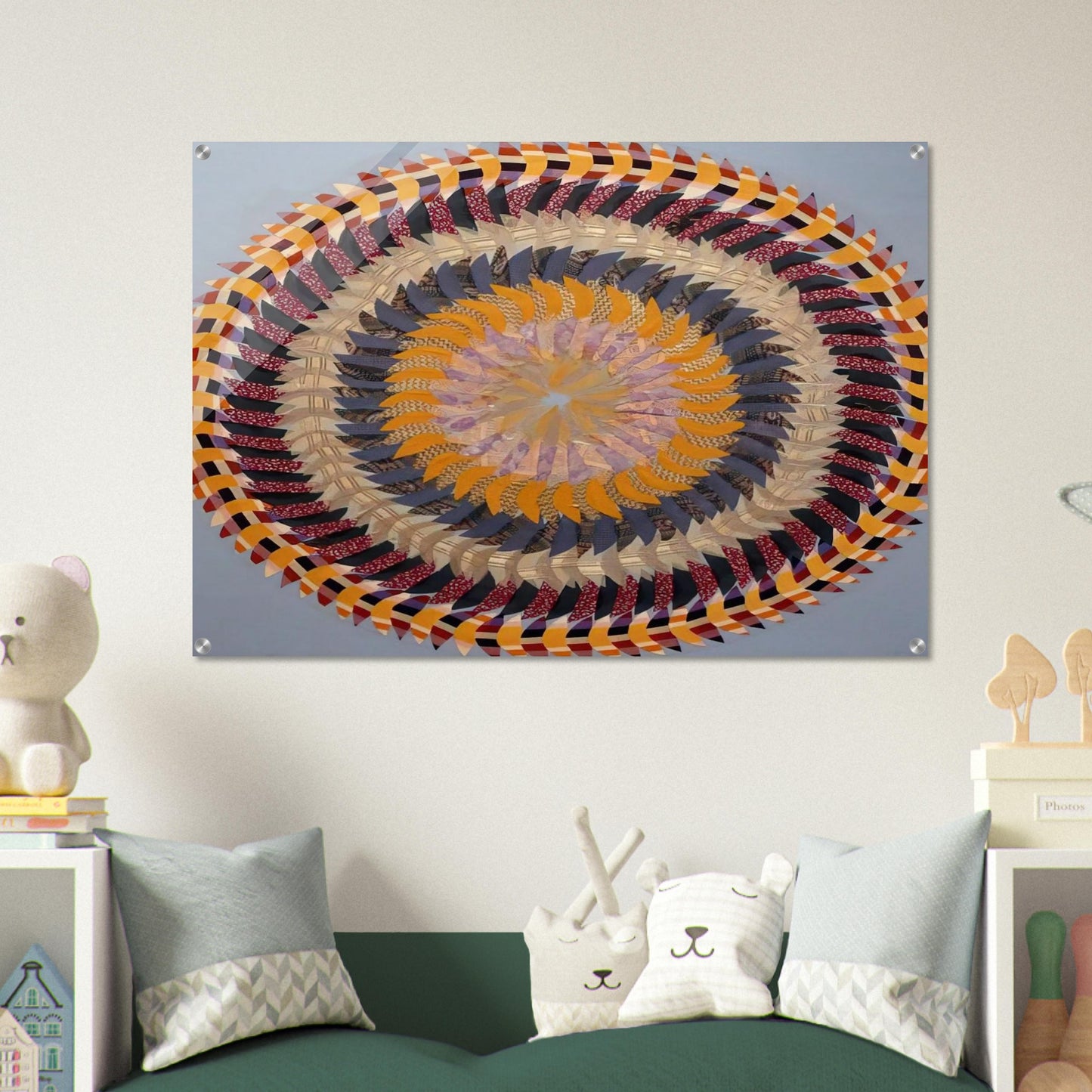 Golden Pinwheel - 1979 - Miriam Schapiro Acrylic Print - 70x100 cm / 28x40″ inches