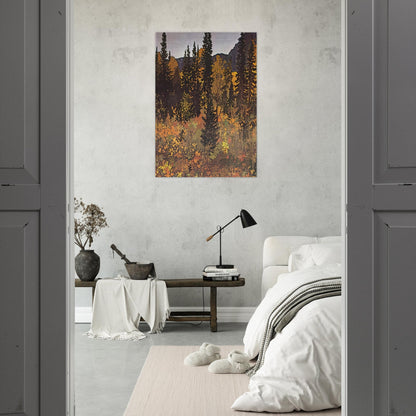 The Dark Woods Interior - 1921 - Frank Johnston Brushed Aluminum Print - 70x100 cm / 28x40 inches | Frank Johnston Aluminum Print | Frank Johnston Prints