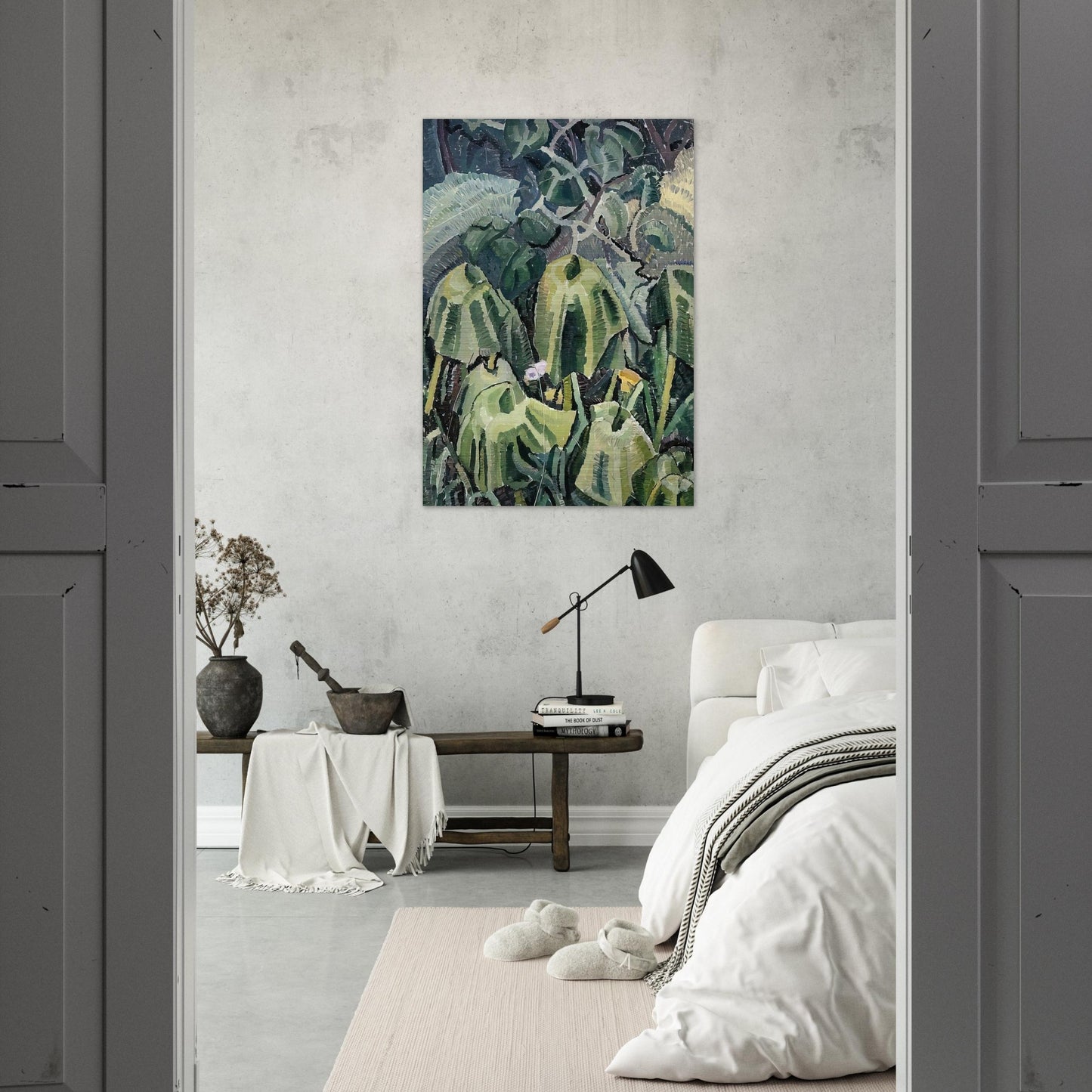 Pumpkin leaves drooping - 1926 - Grace Cossington Smith Brushed Aluminum Print - 70x100 cm / 28x40 inches | Grace Cossington Smith Aluminum Print | Grace Cossington Smith Prints