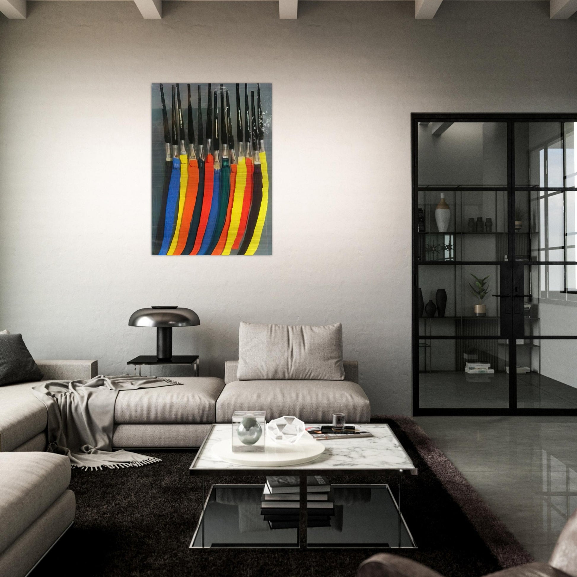Paintbrushes V - 1991 - Arman Brushed Aluminum Print - 70x100 cm / 28x40 inches | Arman Aluminum Print | Arman Prints