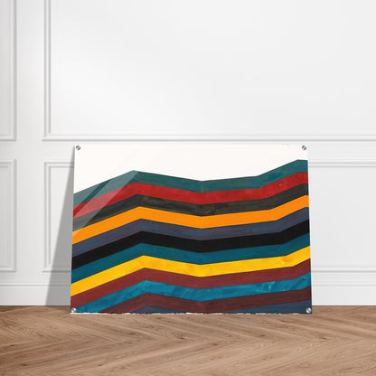 Irregular Horizontal Bands of Equal Width Starting at Bottom - Sol LeWitt Acrylic Print - 70x100 cm / 28x40″ inches | Sol LeWitt Wall Art | Sol LeWitt Prints
