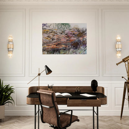 Water Lilies right half - claude monet Brushed Aluminum Print - 70x100 cm / 28x40 inches | claude monet Aluminum Print | claude monet Prints