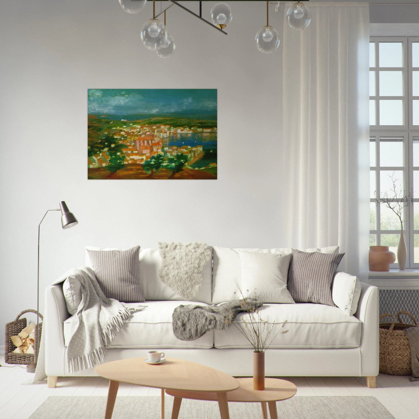 LANDSCAPE NEAR CADAQUES 1921 1 - Salvador Dali Brushed Aluminum Print - 70x100 cm / 28x40 inches | Salvador Dali Aluminum Print | Salvador Dali Prints