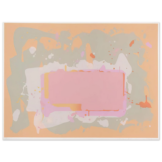 John Hoyland - Yellow and Pink - 1971  75x100 cm / 30x40inches Fine Art Poster