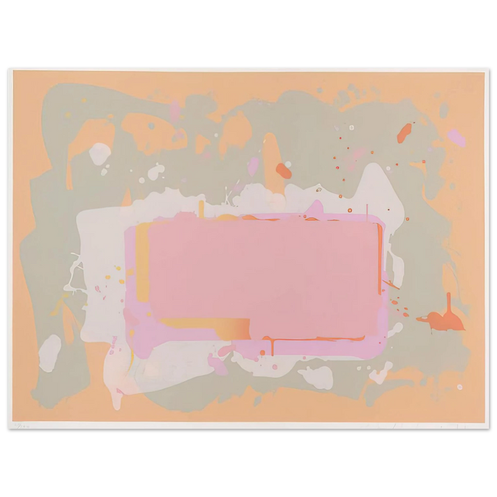 John Hoyland - Yellow and Pink - 1971  75x100 cm / 30x40inches Fine Art Poster