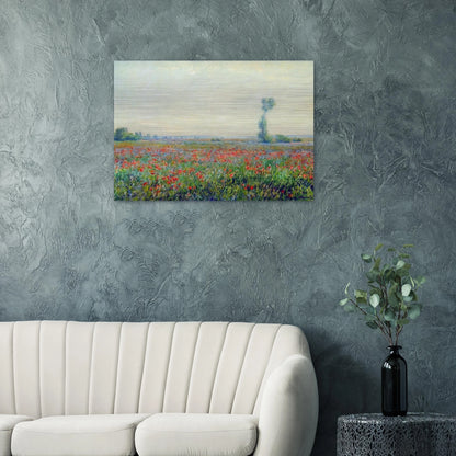 Poppy Field - claude monet Brushed Aluminum Print - 70x100 cm / 28x40 inches | claude monet Aluminum Print | claude monet Prints