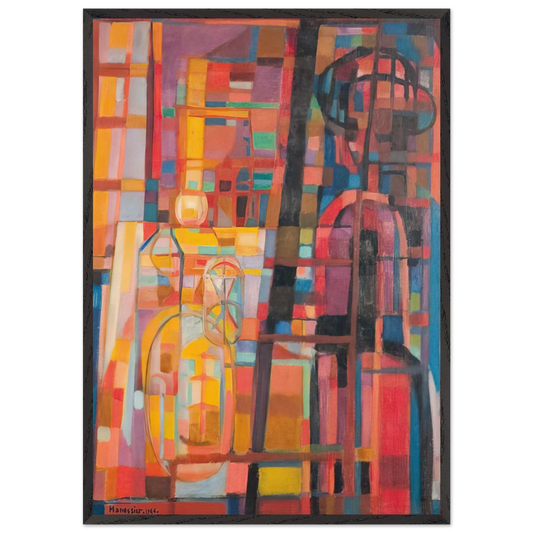 Soiree doctobre - 1946 - Alfred Manessier 70x100 cm / 28x40 inches Framed Art Print – Black Wooden Frame