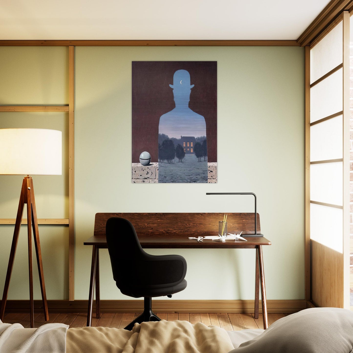 THE HAPPY DONOR 1966 - Rene Magritte Brushed Aluminum Print - 70x100 cm / 28x40 inches | Rene Magritte Aluminum Print | Rene Magritte Prints