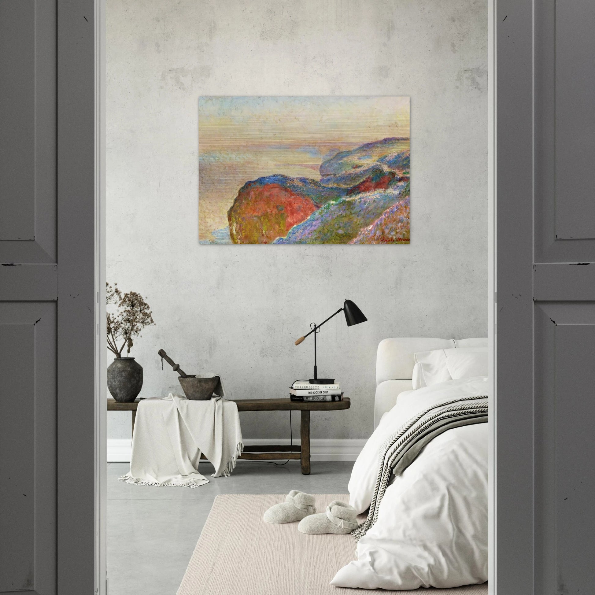 At Val Saint-Nicolas near Dieppe, Morning - claude monet Brushed Aluminum Print - 70x100 cm / 28x40 inches | claude monet Aluminum Print | claude monet Prints