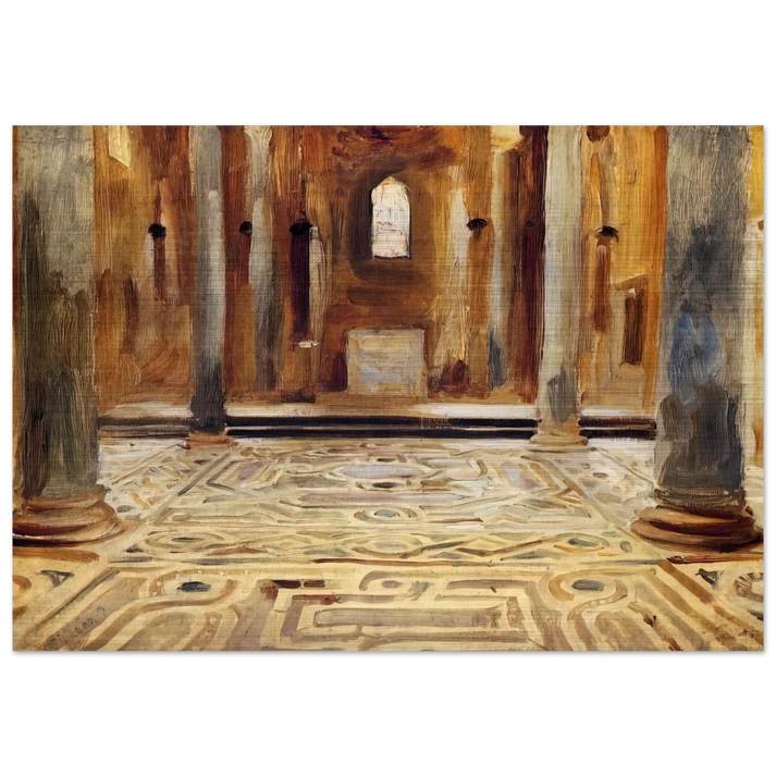 A Mosque, Cairo - John Singer Sargent Brushed Aluminum Print - 70x100 cm / 28x40 inches | John Singer Sargent Aluminum Print | John Singer Sargent Prints