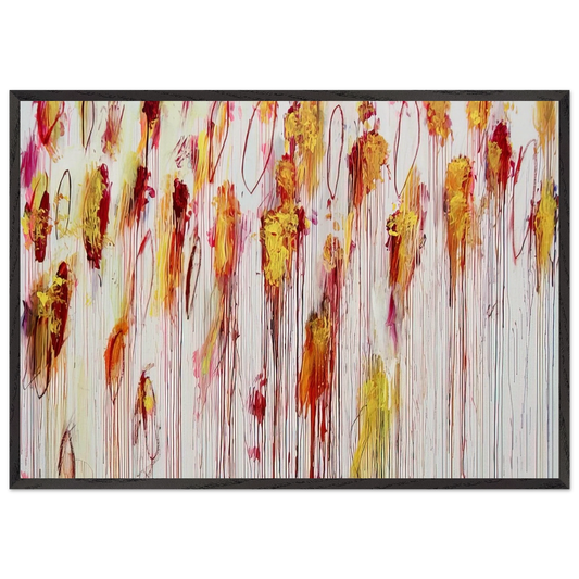 Lepanto Part VIII - Cy Twombly 70x100 cm / 28x40 inches Framed Art Print – Black Wooden Frame