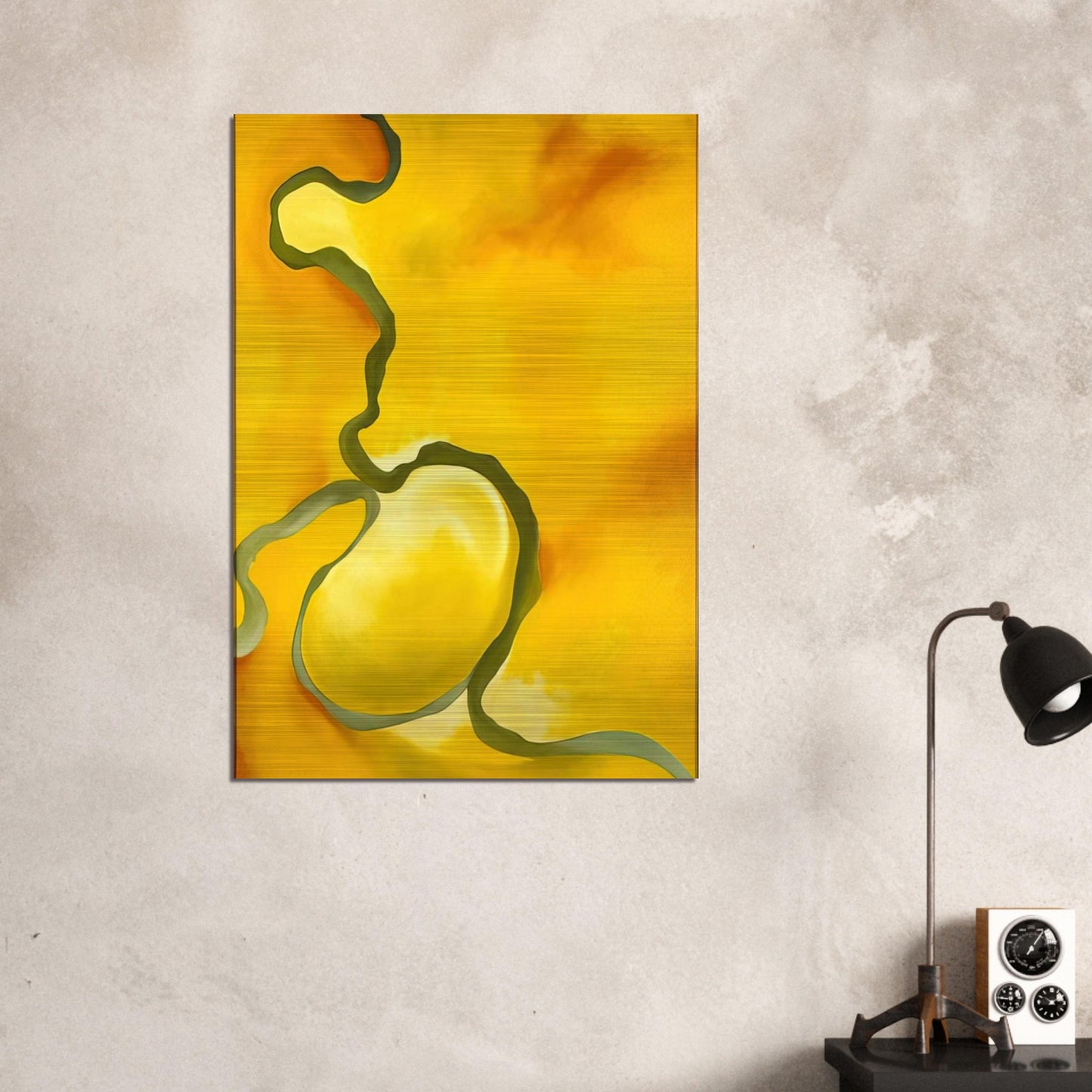 Green, Yellow and Orange - Georgia O'Keeffe Brushed Aluminum Print - 70x100 cm / 28x40 inches | Georgia O'Keeffe Aluminum Print | Georgia O'Keeffe Prints
