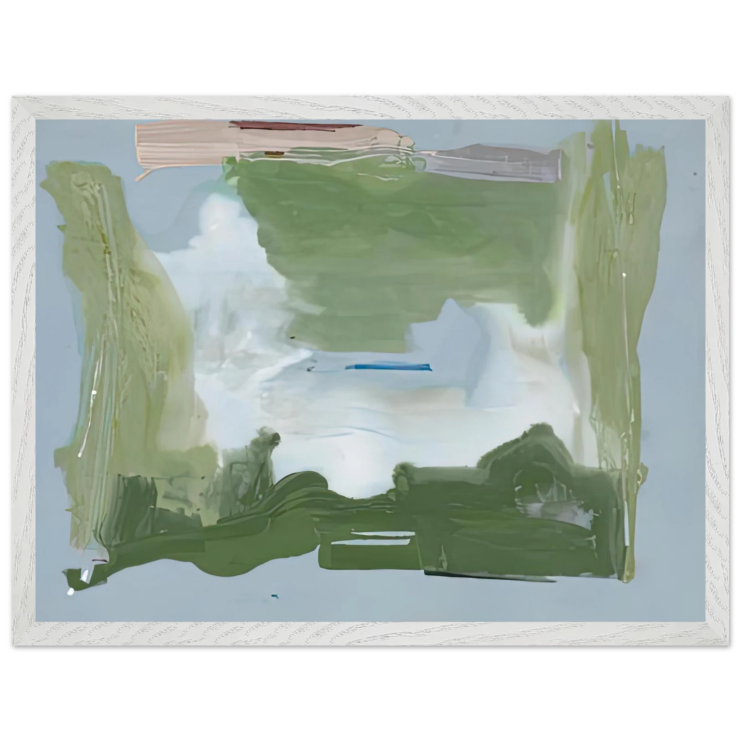 Helen Frankenthaler - Lush Spring, 1975- Wall Art - 21x29.7 cm / 8x12" - Premium Wooden Framed Poster With Fine Art Paper-canvas - White frame
