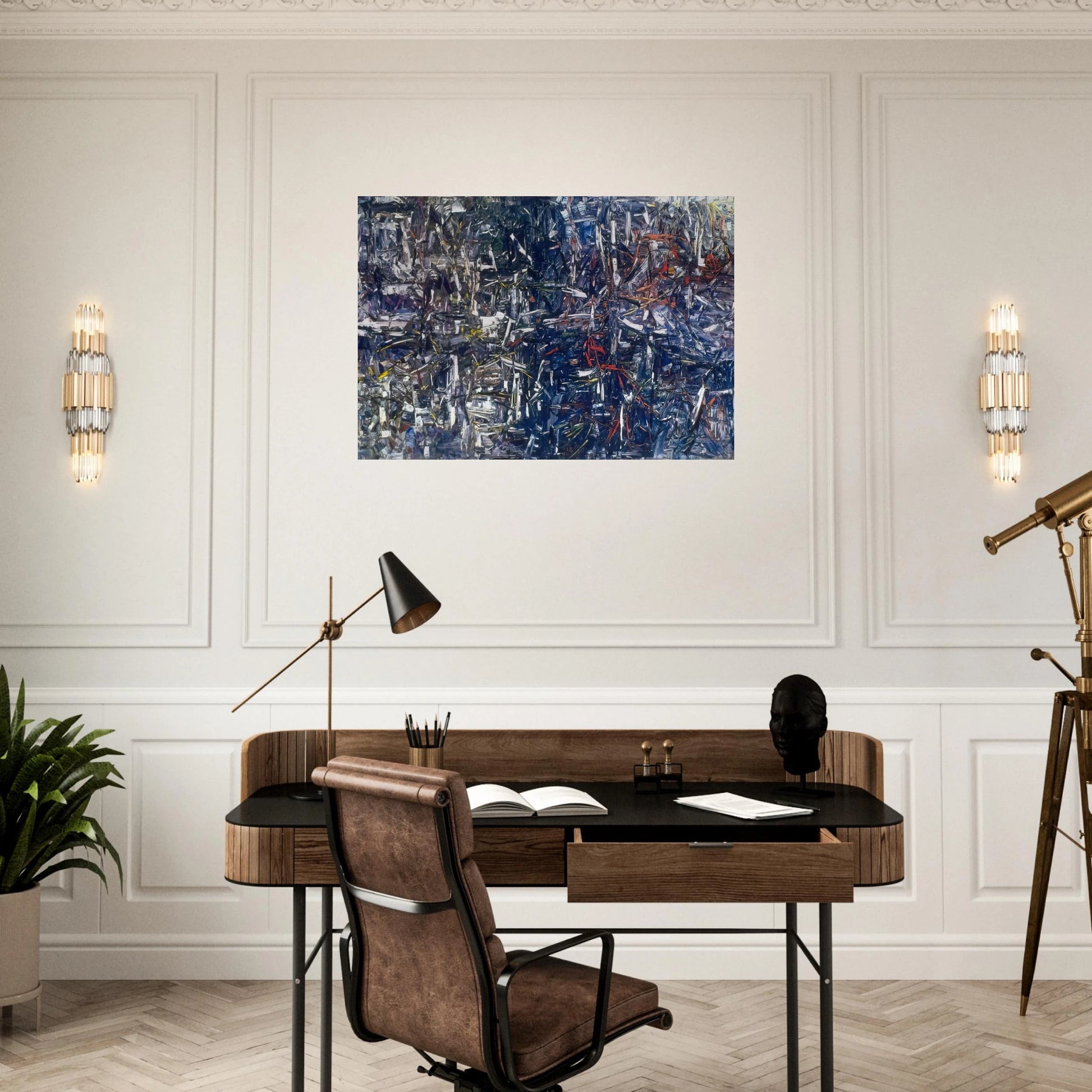 Landing - Jean-Paul Riopelle Brushed Aluminum Print - 70x100 cm / 28x40 inches | Jean-Paul Riopelle Aluminum Print | Jean-Paul Riopelle Prints