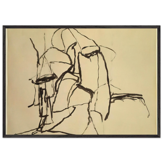 CELEBRATION - Philip Guston 70x100 cm / 28x40 inches Framed Art Print – Black Wooden Frame