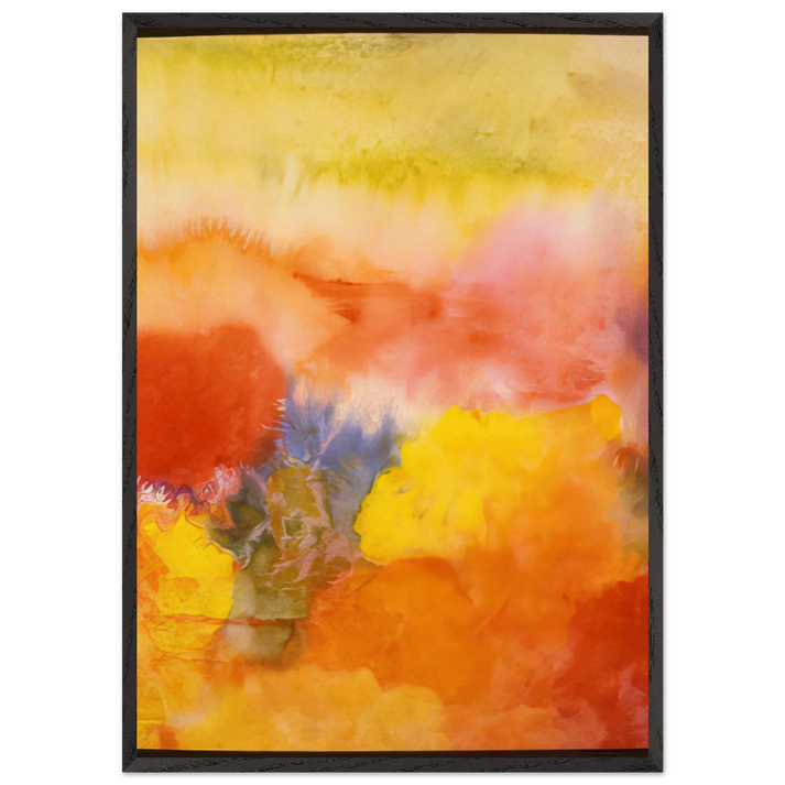 Abundance In The Garden - 1992 - Ronnie Landfield 70x100 cm / 28x40 inches Framed Art Print – Black Wooden Frame