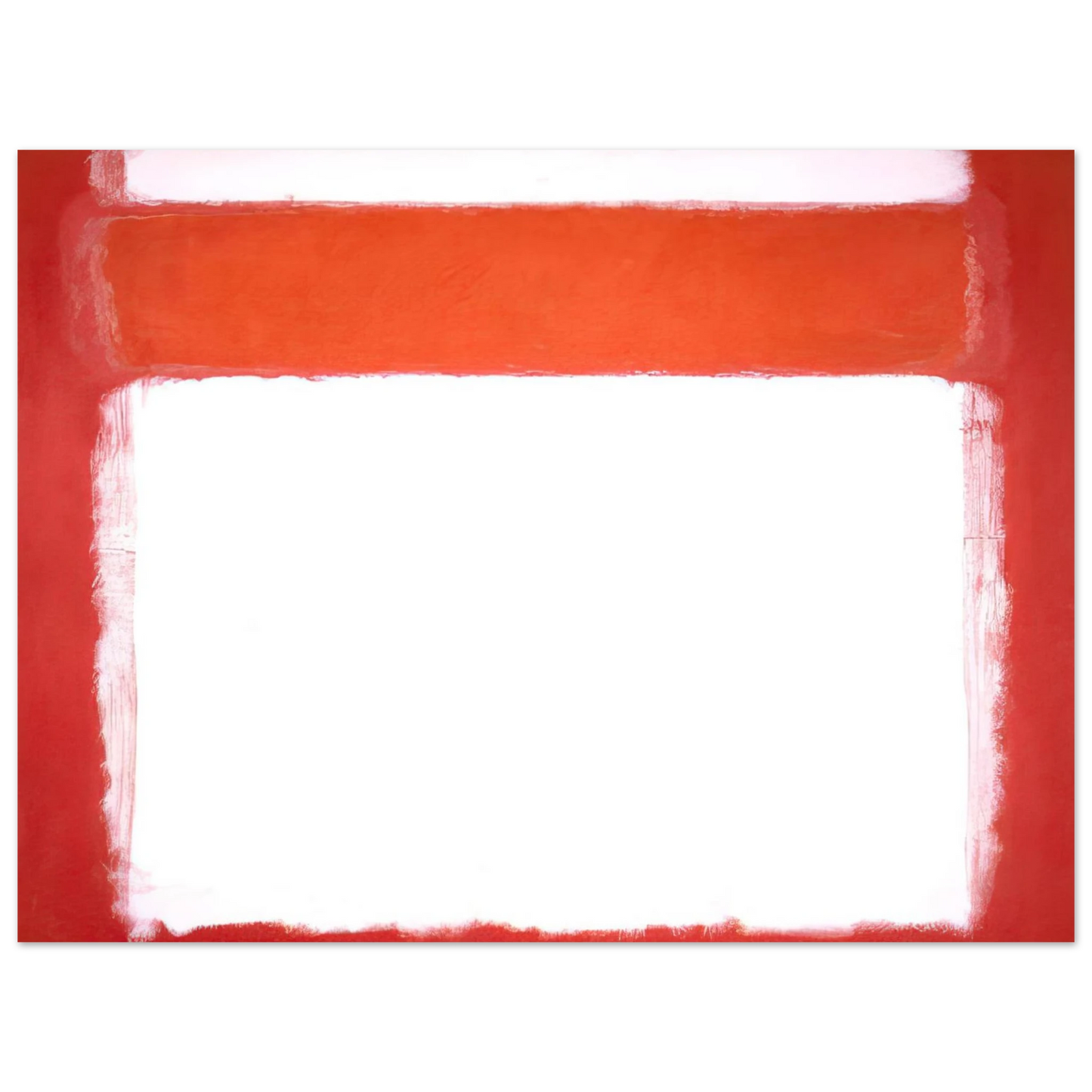 Mark Rothko - No. 16 - 1957 Wall Art - 30x40 cm / 12x16 inches - Premium Wooden Framed Poster With Fine Art Paper - White frame