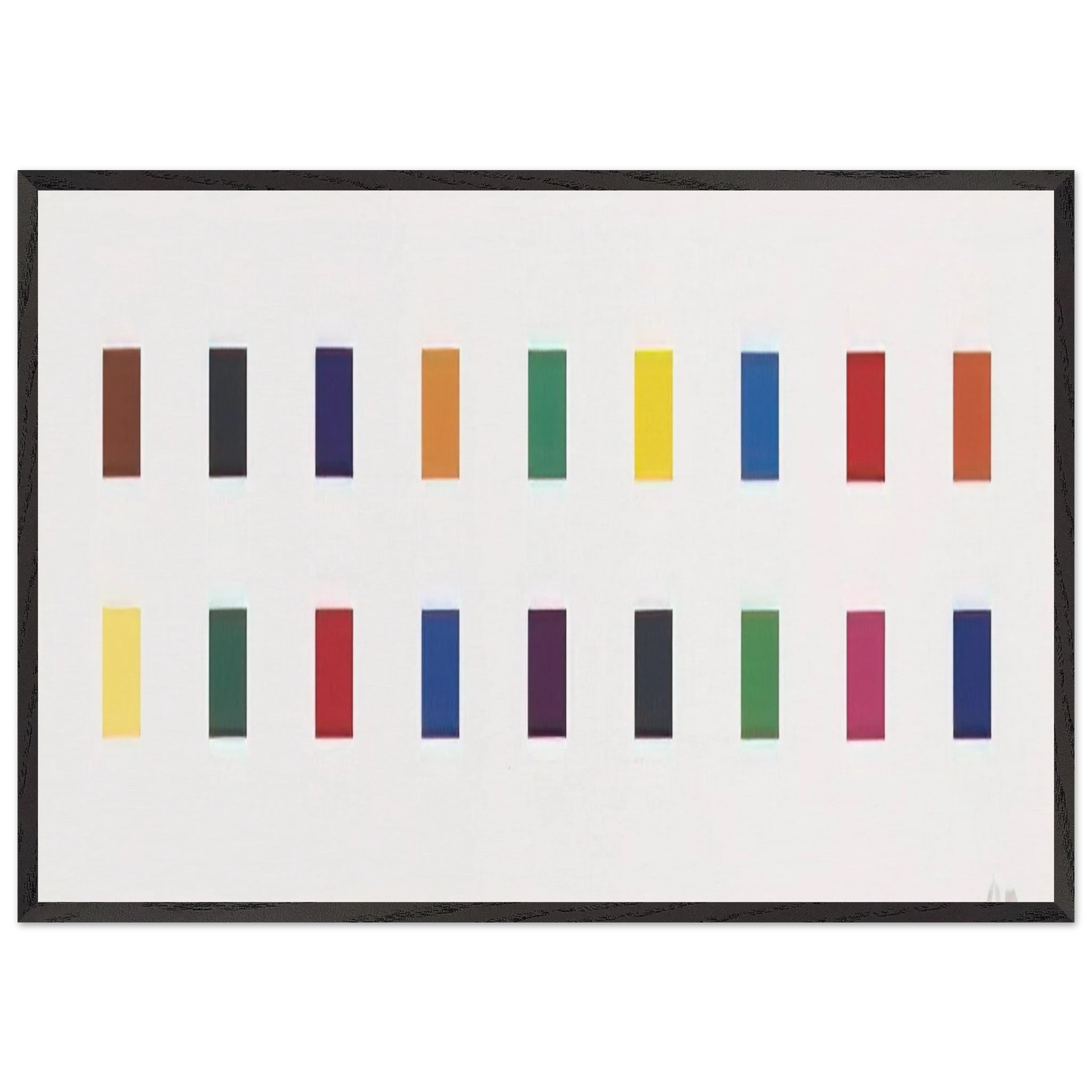 18 Colors  Cincinnati  - Ellsworth Kelly 70x100 cm / 28x40 inches Framed Art Print – Black Wooden Frame