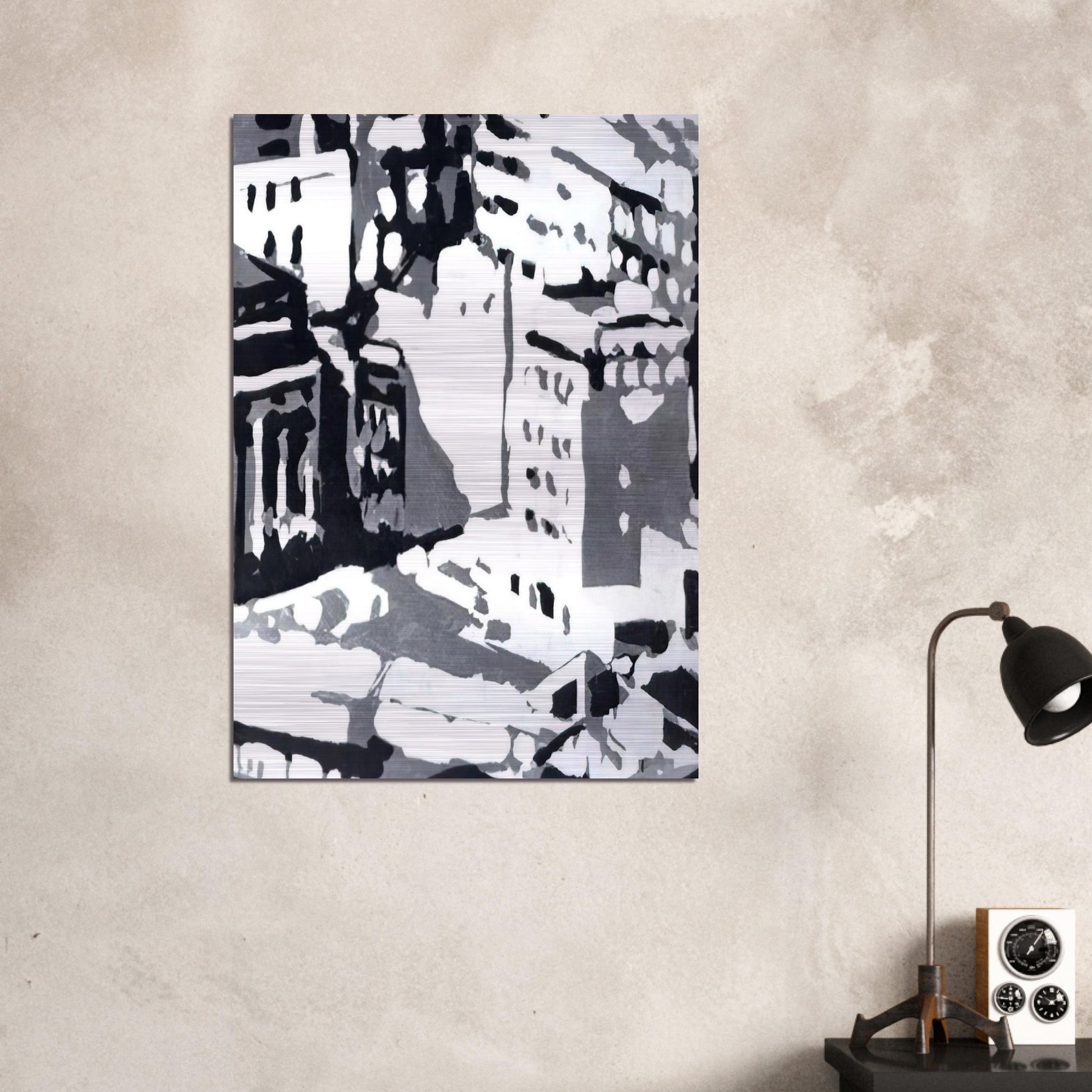 TOWNSCAPE 1969 1 - Gerhard Richter Brushed Aluminum Print - 70x100 cm / 28x40 inches | Gerhard Richter Aluminum Print | Gerhard Richter Prints