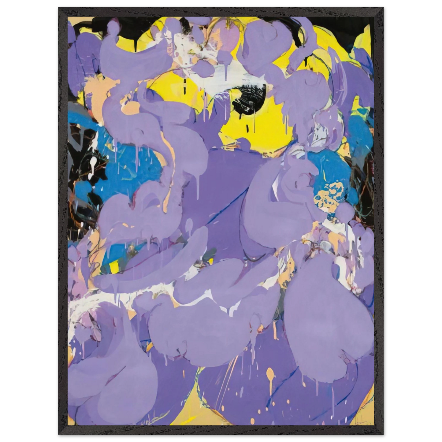 Helen Frankenthaler - Untitled - 1978 Wall art - 15x20 cm / 6x8 inches - Premium Wooden Framed Poster With Fine Art Paper-canvas - Black frame