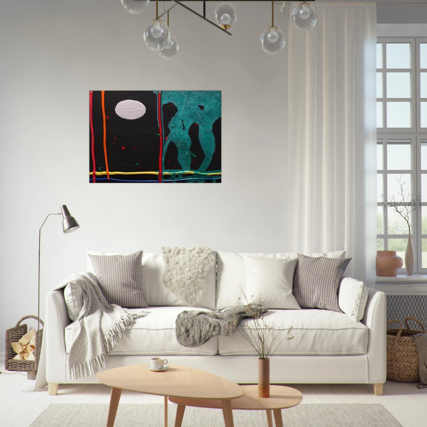 Watching 20-1-07 - 2007 - John Hoyland Brushed Aluminum Print - 70x100 cm / 28x40 inches | John Hoyland Aluminum Print | John Hoyland Prints