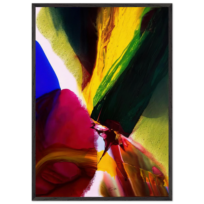 Phenomena Phoenix Equinox - 2006 - Paul Jenkins 70x100 cm / 28x40 inches Framed Art Print – Black Wooden Frame
