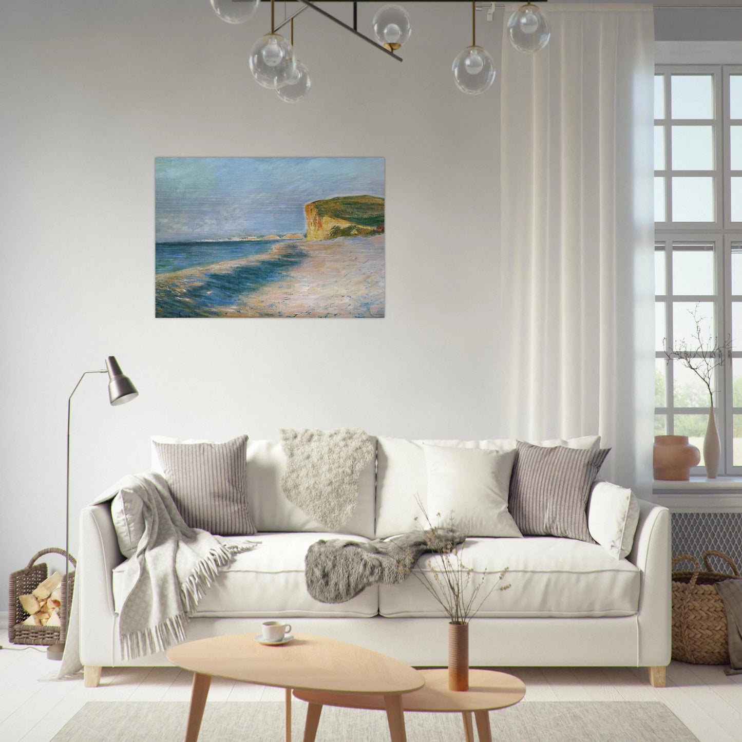 Pourville, near Dieppe - claude monet Brushed Aluminum Print - 70x100 cm / 28x40 inches | claude monet Aluminum Print | claude monet Prints
