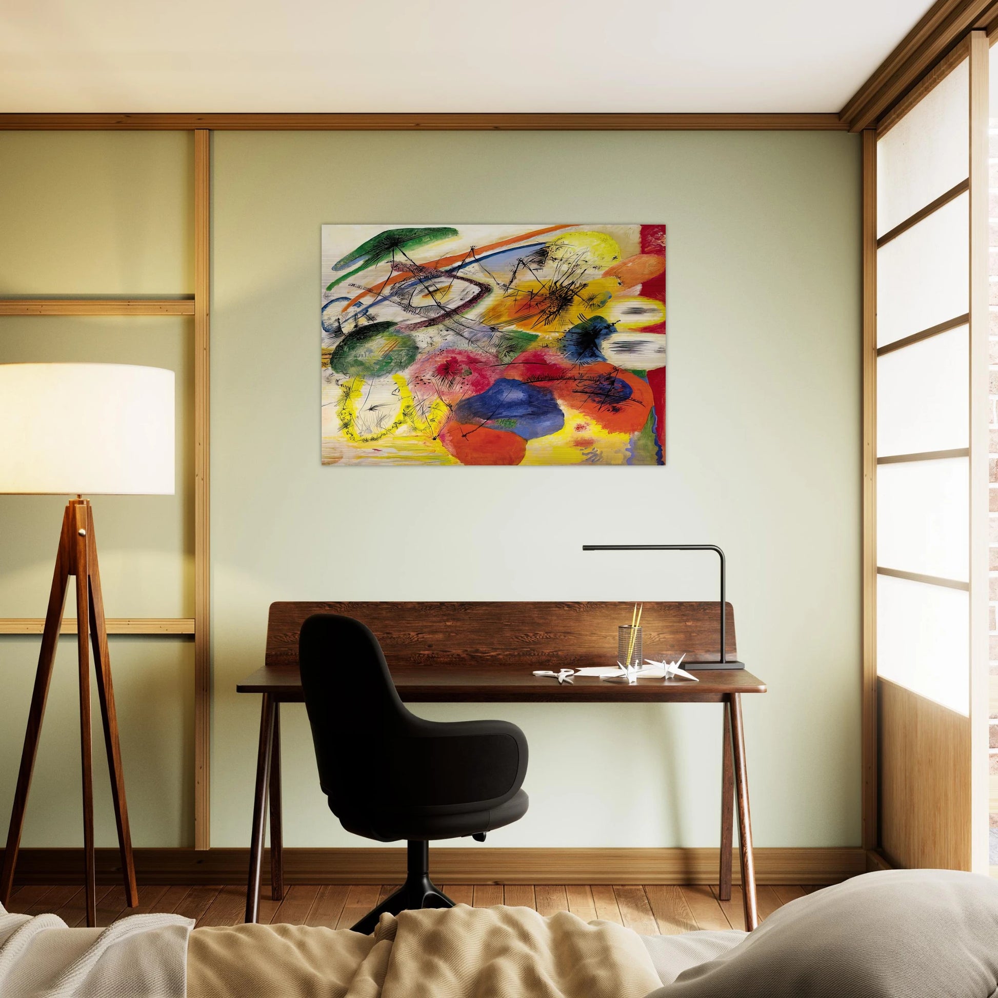 BLACK STROKES I 1913 - Wassily Kandinsky Brushed Aluminum Print - 70x100 cm / 28x40 inches | Wassily Kandinsky Aluminum Print | Wassily Kandinsky Prints