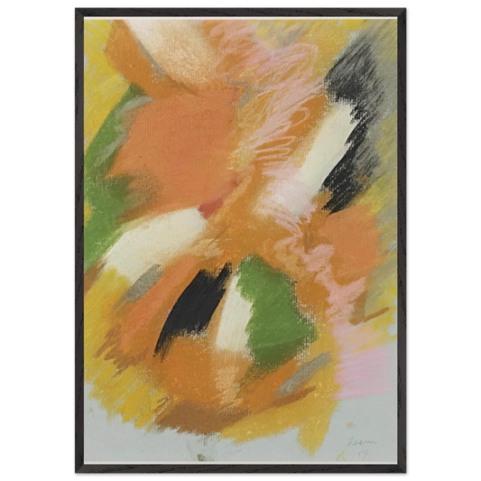 Untitled - 1959 N7 - John Ferren 70x100 cm / 28x40 inches Framed Art Print – Black Wooden Frame