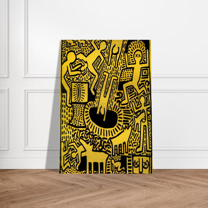 UNTITLED 1981 - Keith Haring Brushed Aluminum Print - 70x100 cm / 28x40 inches | Keith Haring Aluminum Print | Keith Haring Prints