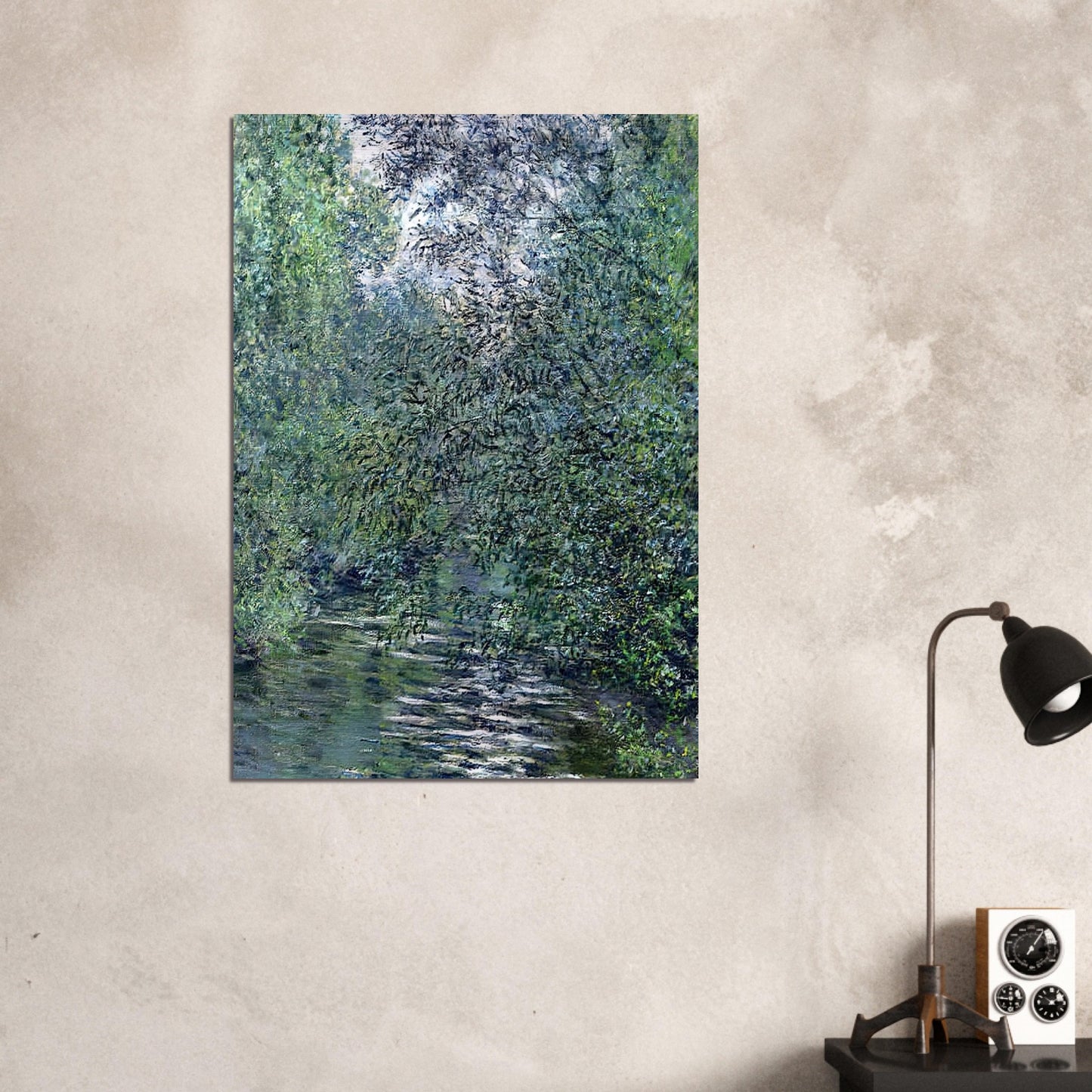 The Willows on the River - claude monet Brushed Aluminum Print - 70x100 cm / 28x40 inches | claude monet Aluminum Print | claude monet Prints
