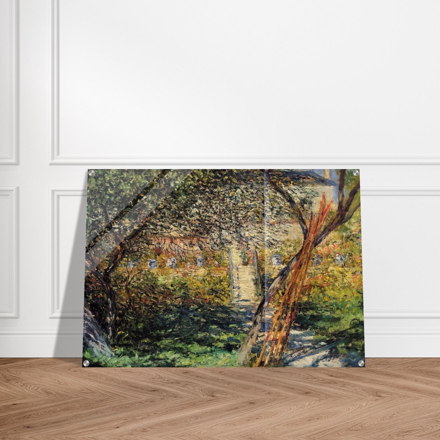 Garden at Vetheuil - claude monet Acrylic Print - 70x100 cm / 28x40″ inches | claude monet Wall Art | claude monet Prints