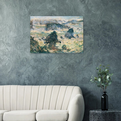Storm on the Cote de Belle-Ile - claude monet Brushed Aluminum Print - 70x100 cm / 28x40 inches | claude monet Aluminum Print | claude monet Prints