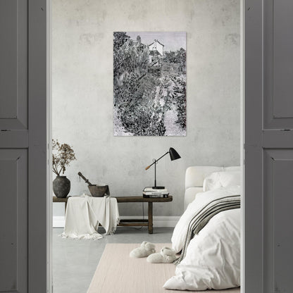 The Garden with Flowers - Vincent van Gogh Brushed Aluminum Print - 70x100 cm / 28x40 inches | Vincent van Gogh Aluminum Print | Vincent van Gogh Prints