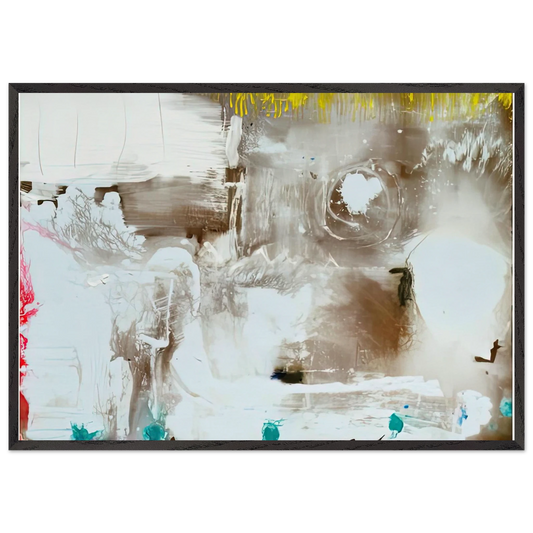 Arctic Thaw 1990- - Helen Frankenthaler 70x100 cm / 28x40 inches Framed Art Print – Black Wooden Frame