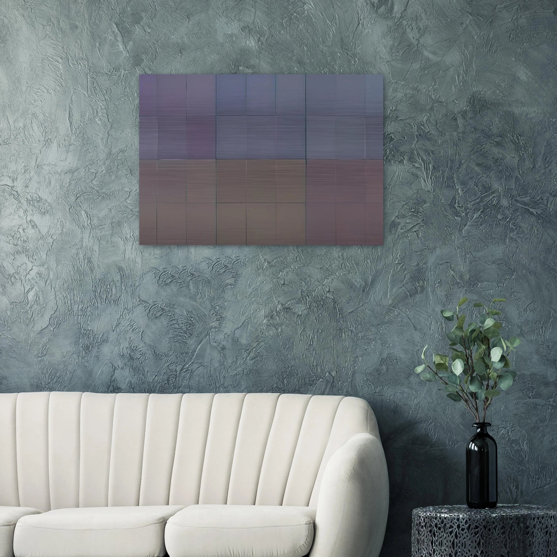 Microchromie, gris puissance [6] - Fernand Leduc Brushed Aluminum Print - 70x100 cm / 28x40 inches | Fernand Leduc Aluminum Print | Fernand Leduc Prints