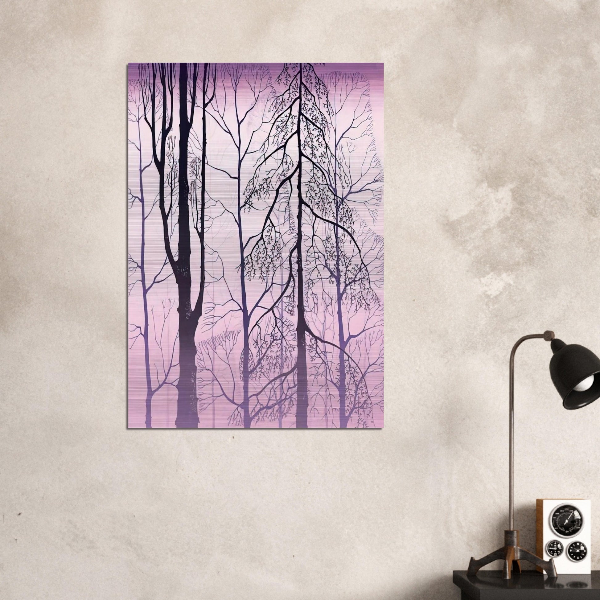 Winter woods - Eyvind Earle Brushed Aluminum Print - 70x100 cm / 28x40 inches | Eyvind Earle Aluminum Print | Eyvind Earle Prints