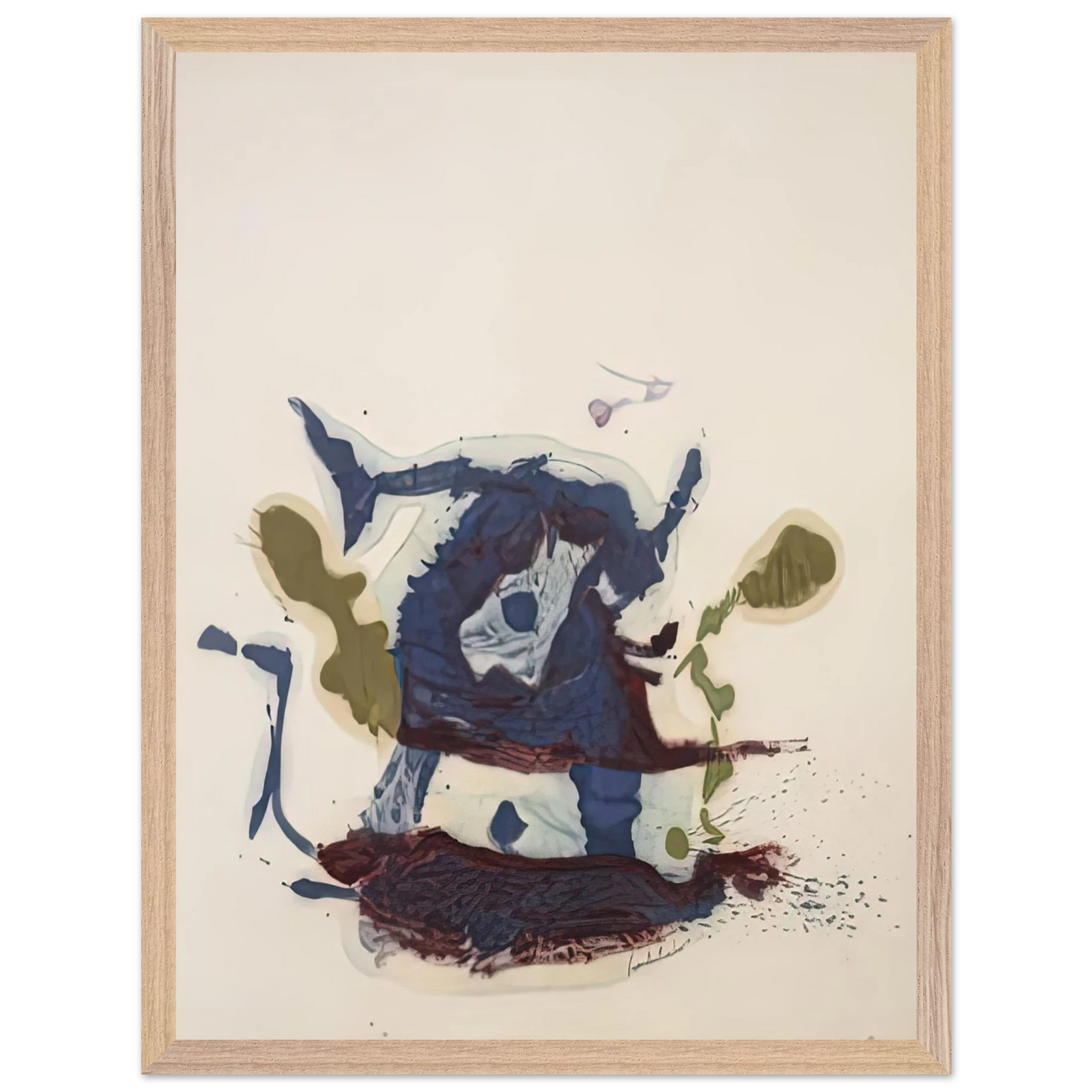 Helen Frankenthaler - Vessel, 1961- Wall Art - 30x40 cm / 12x16 inches - Premium Wooden Framed Poster With Fine Art Paper-canvas - Black frame