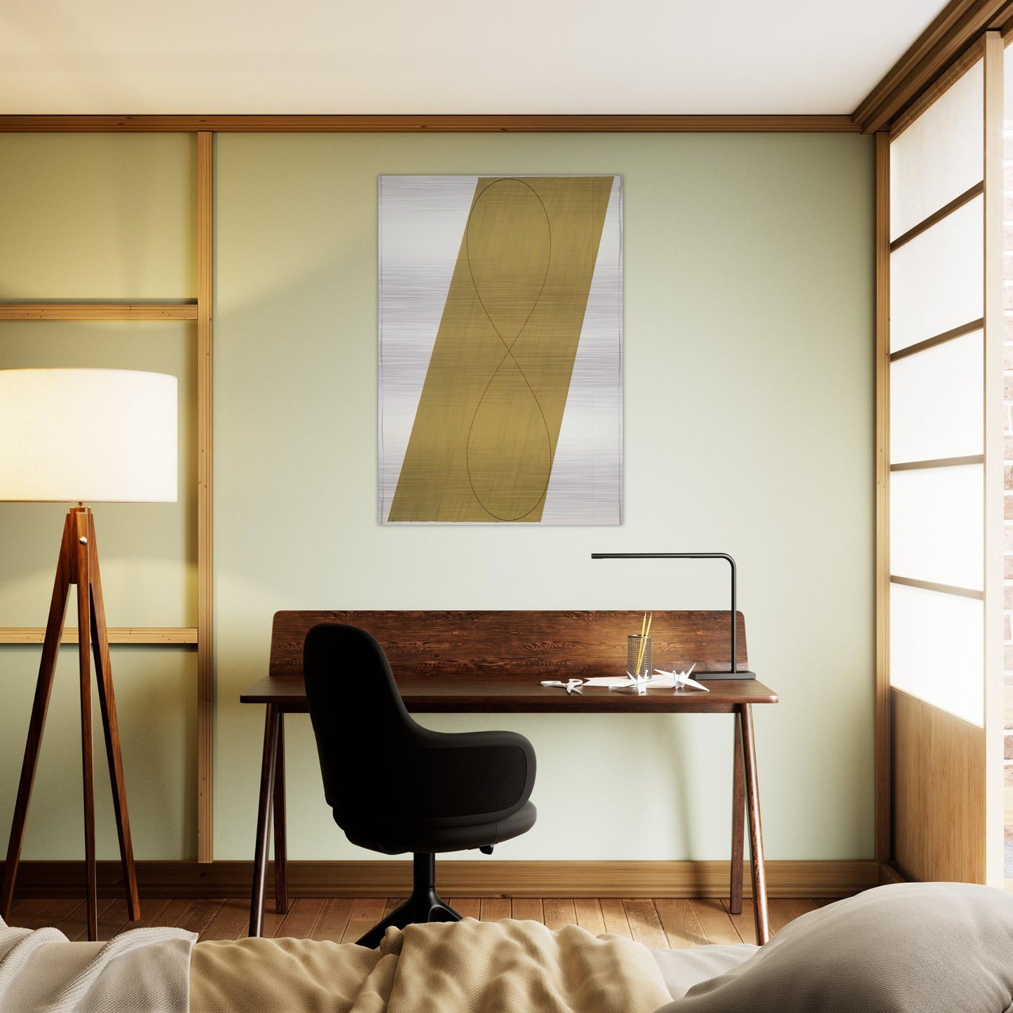 STUDY ATTIC SERIES VIII 1990 - Robert Mangold Brushed Aluminum Print - 70x100 cm / 28x40 inches | Robert Mangold Aluminum Print | Robert Mangold Prints