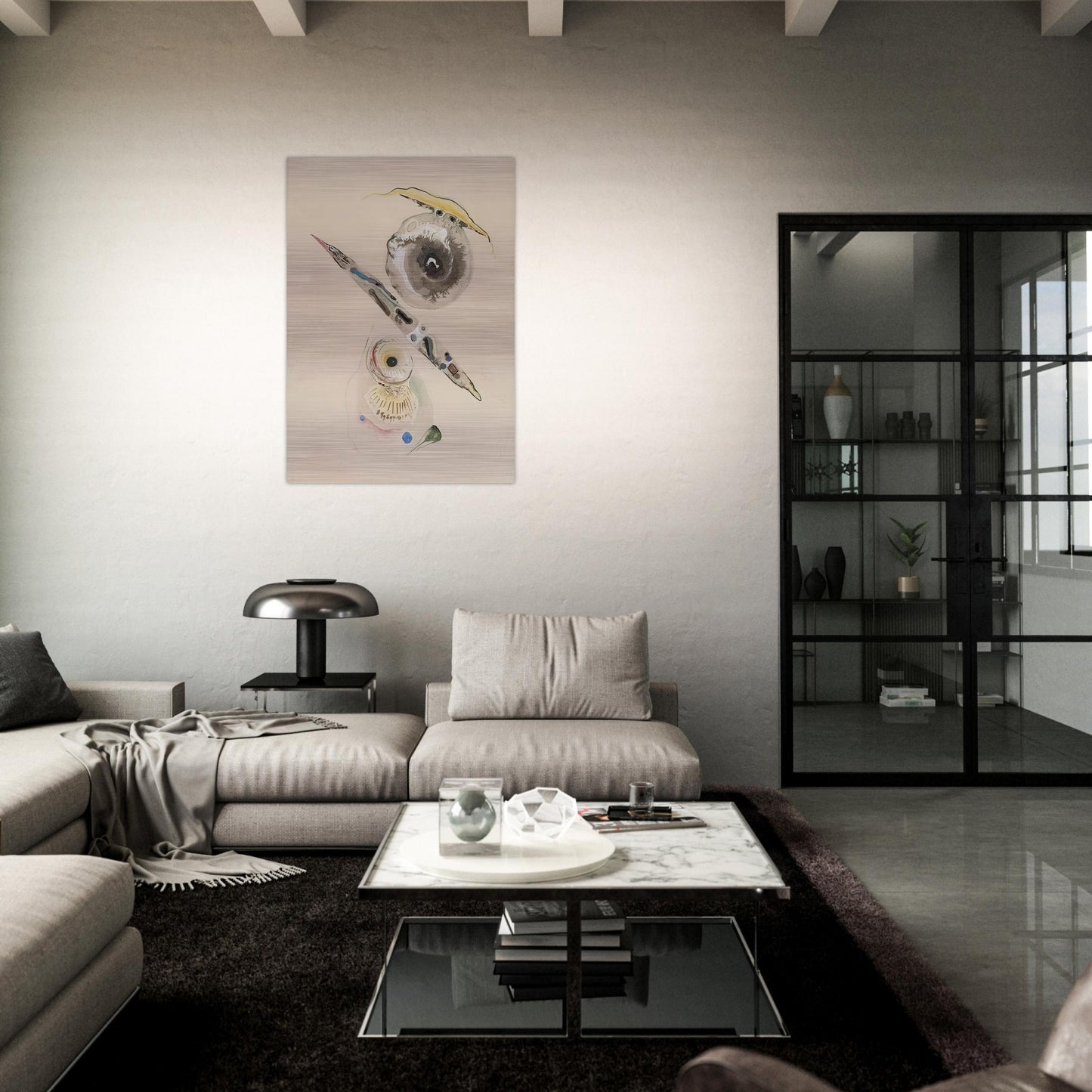UNTITLED - Rudolf Bauer Brushed Aluminum Print - 70x100 cm / 28x40 inches | Rudolf Bauer Aluminum Print | Rudolf Bauer Prints